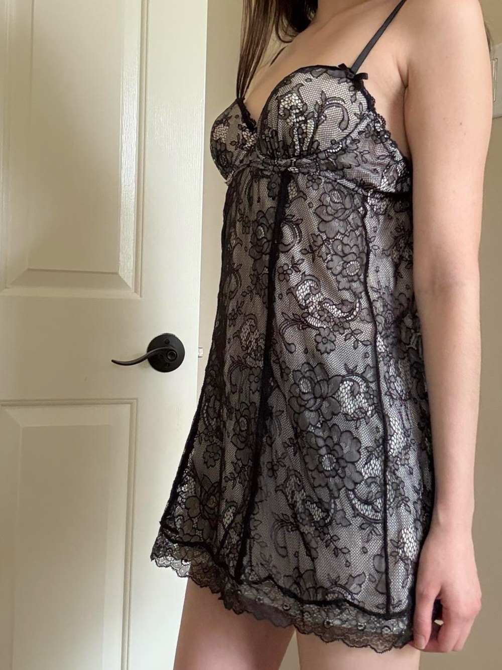 Victoria's Secret Black Lace Babydoll Chemise - Picture 2 of 7